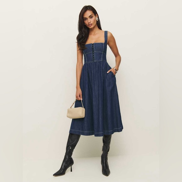 Reformation Blue Denim Dress - Picture 10 of 10